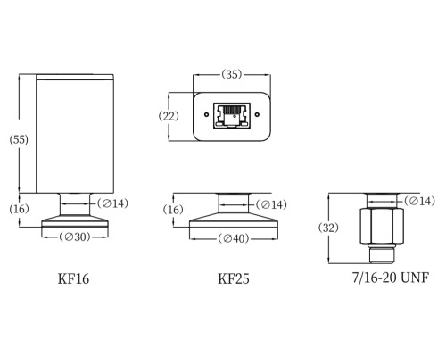 Вакуумметр (датчик давления вакуума) Пирани RBP 201 (Reborn, КНР), DN 16 ISO-KF