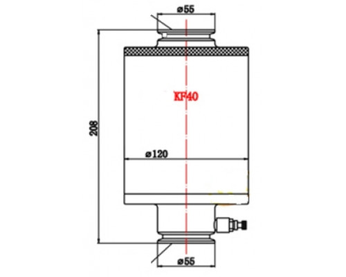 Фильтр FST402-9R-40 выхлопной масляного тумана DN40 ISO-KF с линией возврата масла, 9 л/с